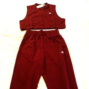 2pcs.Adidas Studio Tank & Comfortable Exercise Pants Size Large